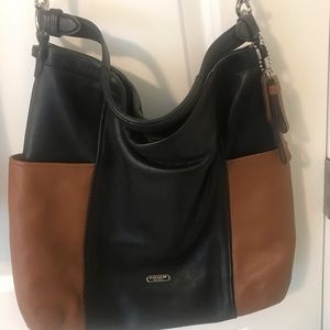 black/brown Coach bag